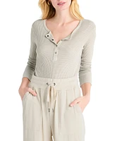 Splendid Thermal Forever Henley Long Sleeve Shirt