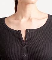 Splendid Thermal Forever Henley Long Sleeve Shirt