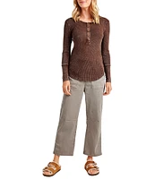 Splendid Thermal Forever Henley Long Sleeve Shirt