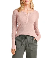 Splendid Thermal Forever Henley Long Sleeve Shirt