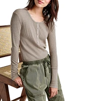 Splendid Thermal Forever Henley Long Sleeve Shirt