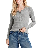 Splendid Thermal Forever Henley Long Sleeve Shirt