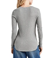 Splendid Thermal Forever Henley Long Sleeve Shirt