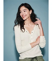 Splendid Thermal Forever Henley Long Sleeve Shirt