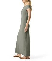 Splendid Waffle Scuba Knit Crew Neck Cap Sleeve A-Line Dress