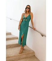 Splendid x Cella Jane Blog Cut Out Tie Front Midi Dress