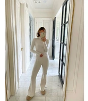 Splendid x Cella Jane Blog High Waist Flat Front Flare Full Length Pant