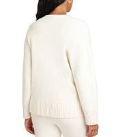 Splendid x Cella Jane Blog Knit V-Neck Dropped Long Sleeve Button Front Cardigan