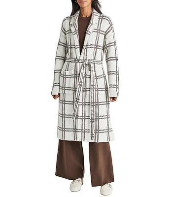 Splendid x Cella Jane Blog Long Plaid Belted Coatigan