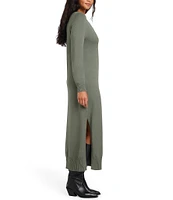 Splendid x Cella Jane Blog Long Sleeve V-Neck Sweater Maxi Dress