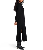 Splendid x Cella Jane Blog Long Sleeve V-Neck Sweater Maxi Dress