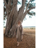 Splendid x Cella Jane Blog Long Sleeve V-Neck Sweater Maxi Dress