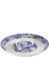 Spode Blue Italian Chinoiserie Chip and Dip Server