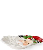 Spode Christmas Tree Black and White Cookies For Santa Plate