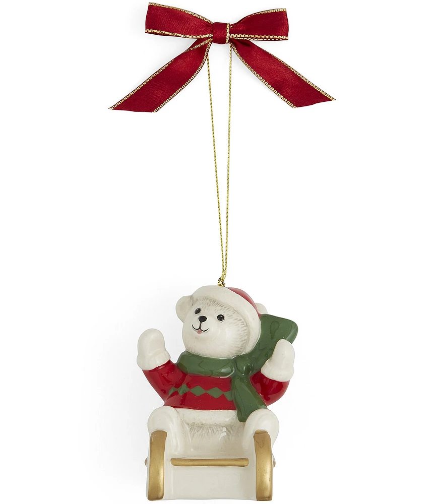 Spode Christmas Tree Collection Teddy On Sleigh Ornament