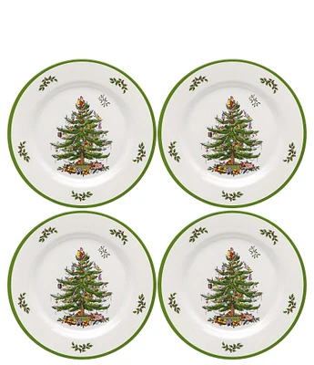 Spode Christmas Tree Melamine Dinner Plates, Set of 4