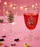 Spode Christmas Tree Pedestal Goblets, Set of 4
