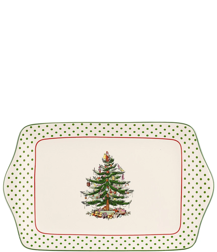 Spode Christmas Tree Polka Dot 12#double; Tray