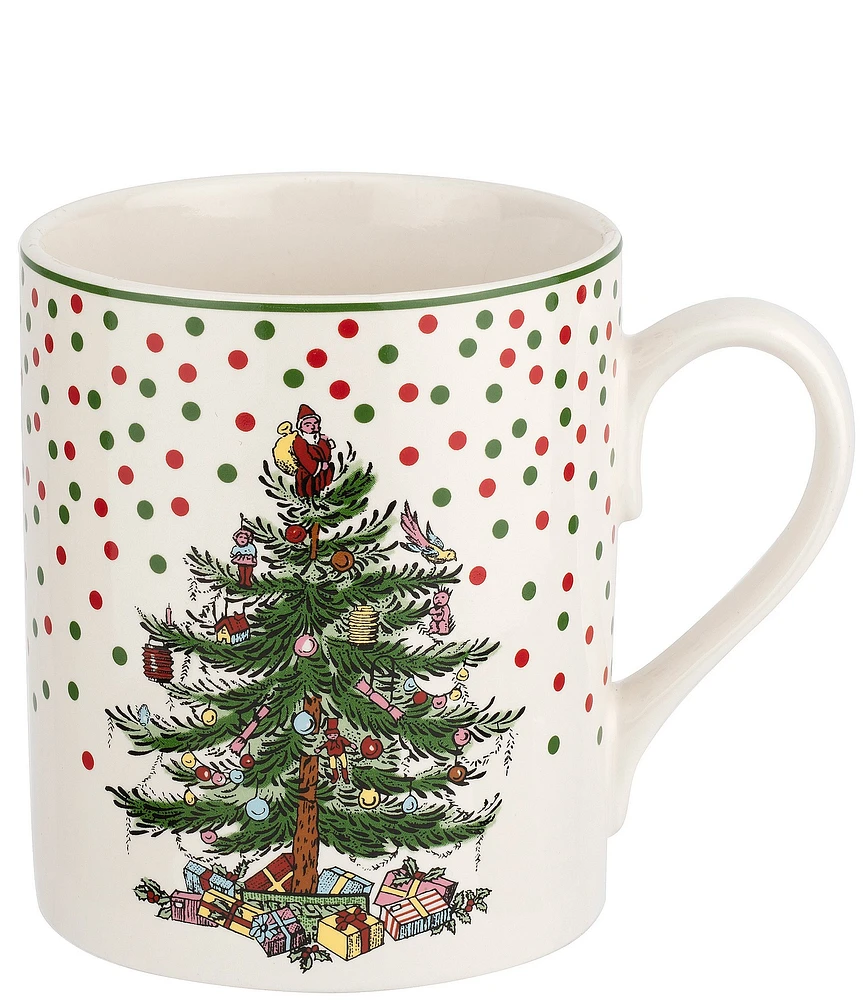 Spode Christmas Tree Polka Dot 16 Ounce Mug