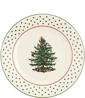 Spode Christmas Tree Polka Dot Dessert Plates, Set of 4