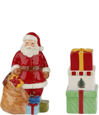 Spode Christmas Tree Santa Salt & Pepper Gift Boxed