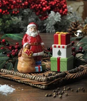 Spode Christmas Tree Santa Salt & Pepper Gift Boxed