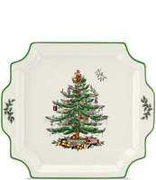 Spode Christmas Tree Square Handled Platter