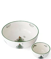 Spode Christmas Tree Tiered Chip and Dip Set