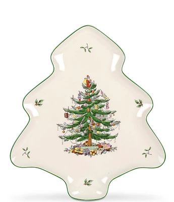 Spode Christmas Tree Tree Shape Platter, 14#double;