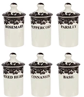Spode Festive Fall Collection Delamere Spice Jars, Set of 6