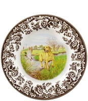 Spode Woodland Hunting Dogs Yellow Labrador Retriever Salad Plate