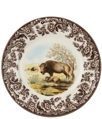 Spode Festive Fall Woodland Bison Salad Plate