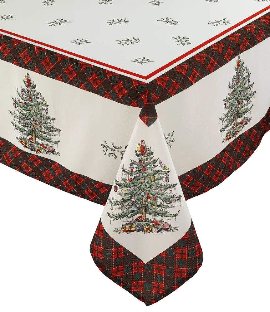 Spode Holiday Tartan Collection Christmas Tree Table Linens