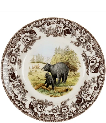 Spode Woodland American Wildlife Black Bear Dinner Plate