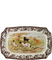 Spode Festive Fall Collection Woodland Hunting Dogs Rectangular Platter