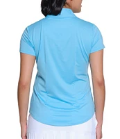 Sport Haley Cortina Collared Quarter Zip Short Sleeve Top