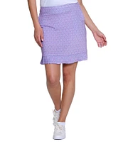 Sport Haley Jackie Printed A-Line Bottom Hem Pleats Pull-On Skirt