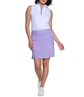 Sport Haley Jackie Printed A-Line Bottom Hem Pleats Pull-On Skirt