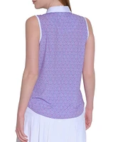 Sport Haley Jackie Printed Collared Sleeveless Polo