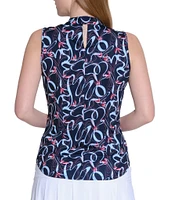Sport Haley Kerry Printed Mock Neck Sleeveless Top
