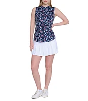 Sport Haley Kerry Printed Mock Neck Sleeveless Top