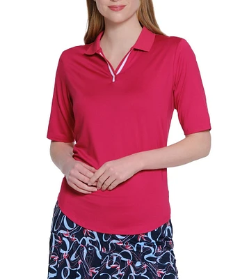 Sport Haley Knit Collared Short Sleeve Polo