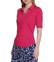 Sport Haley Knit Collared Short Sleeve Polo