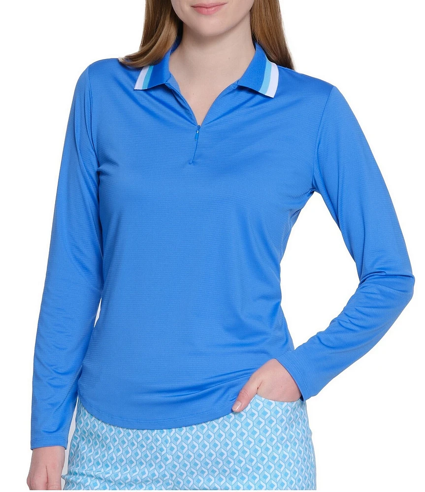 Sport Haley Mandy Collared Long Sleeve Quarter Zip Polo