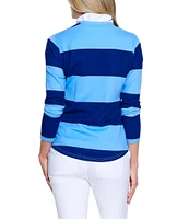 Sport Haley Par Tee Long Sleeve Rugby Stripe Crewneck Pullover