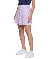 Sport Haley Prescott Printed A-Line Side Pleats Pull-On Skirt