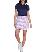 Sport Haley Prescott Printed A-Line Side Pleats Pull-On Skirt
