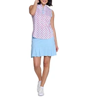 Sport Haley Prescott Printed Mockneck Sleeveless Top