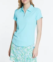 Sport Haley Short Sleeve Quarter Zip Collared Polo