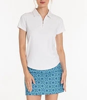 Sport Haley Short Sleeve Quarter Zip Collared Polo